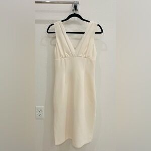 BCBGeneration Cream V-Neck Sheath Dress